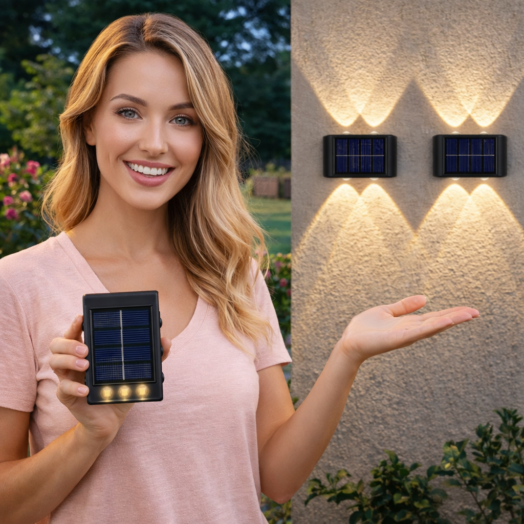 Lampara Solar De Pared : Iluminación solar sin cables ni consumo