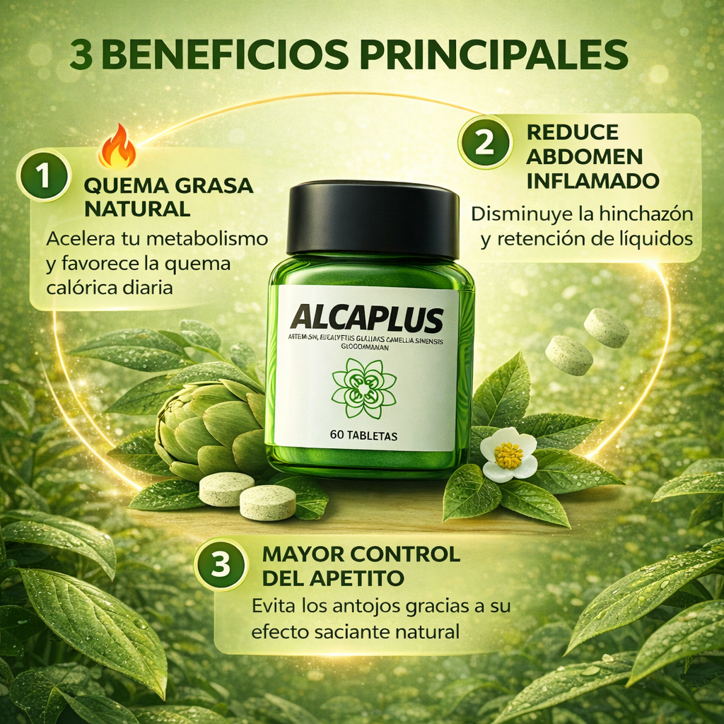 Alcaplus : Quema grasa natural y desinflama abdomen