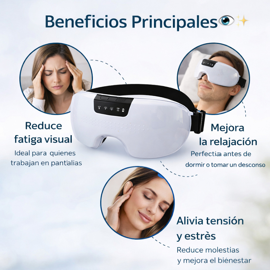 Gafas Masajeadoras : Relajación profunda y alivio ocular