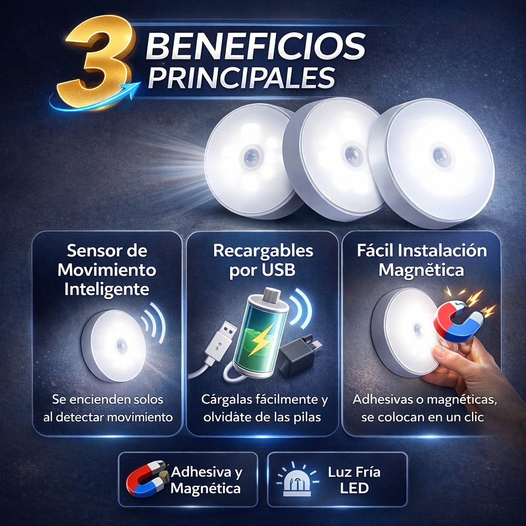 LumiMotion Pro : Lámparas LED Recargables