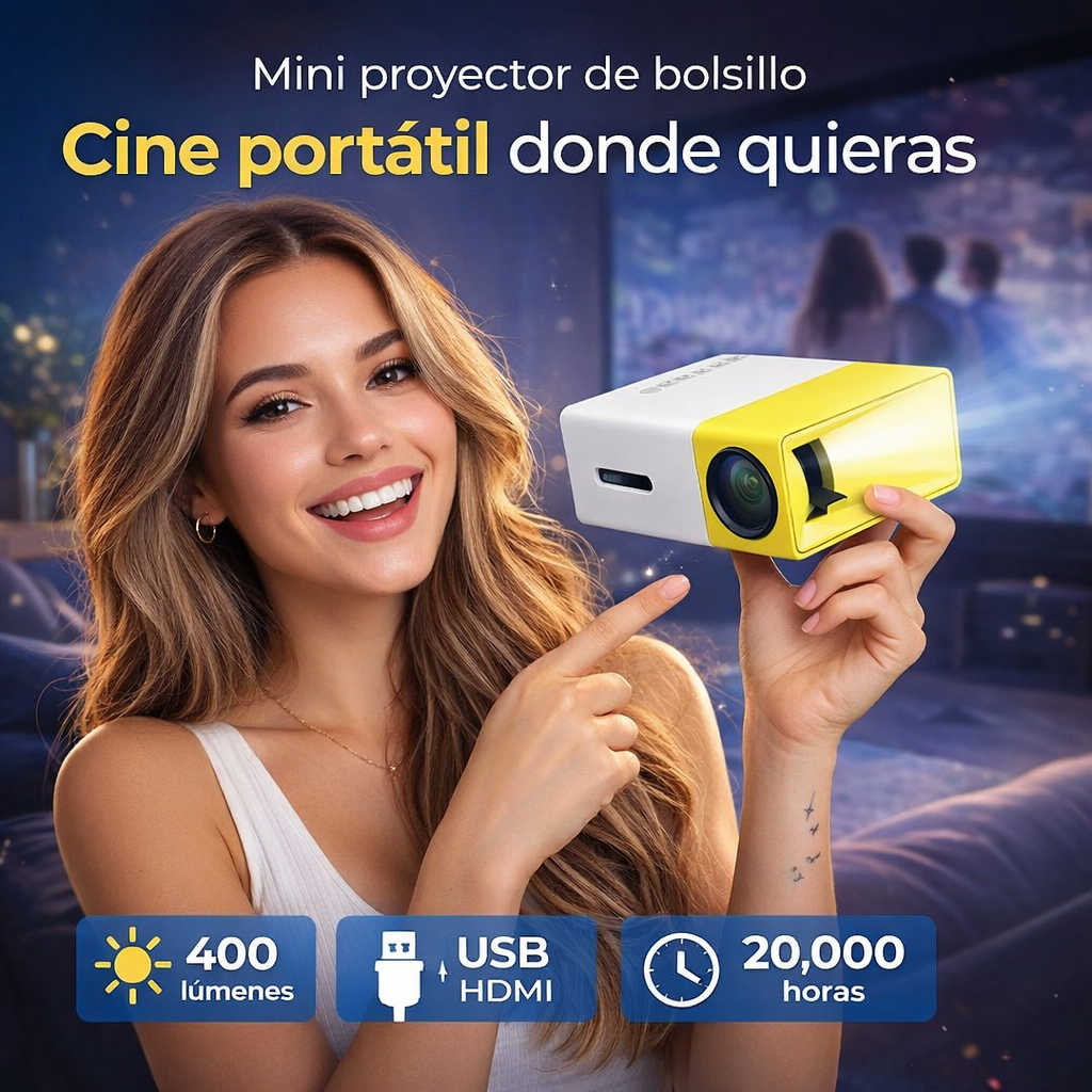 Mini Proyector Portátil : Proyección HD en tu bolsillo