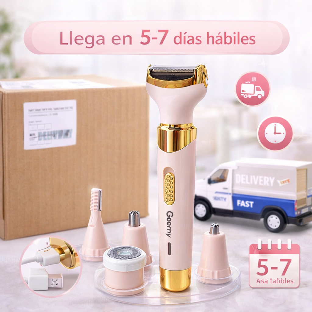 Afeitadora Electrica 4 En 1 : Elimina vello sin cortes ni irritación