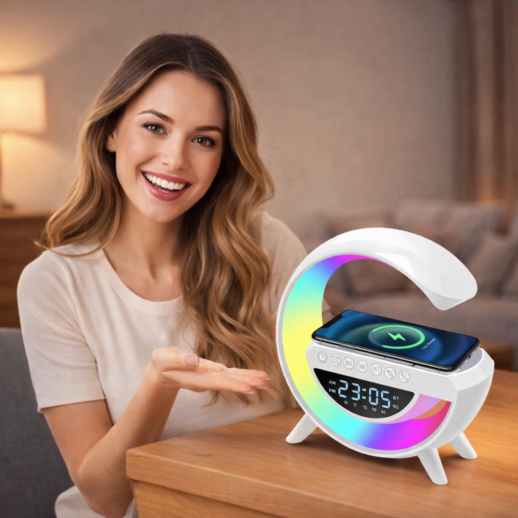 SmartGlow 4 en 1 : Sonido, luz y carga en uno