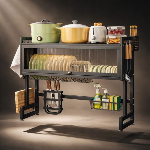 Escurridor De Platos Multifuncional : Ahorra espacio y organiza tu cocina fácil