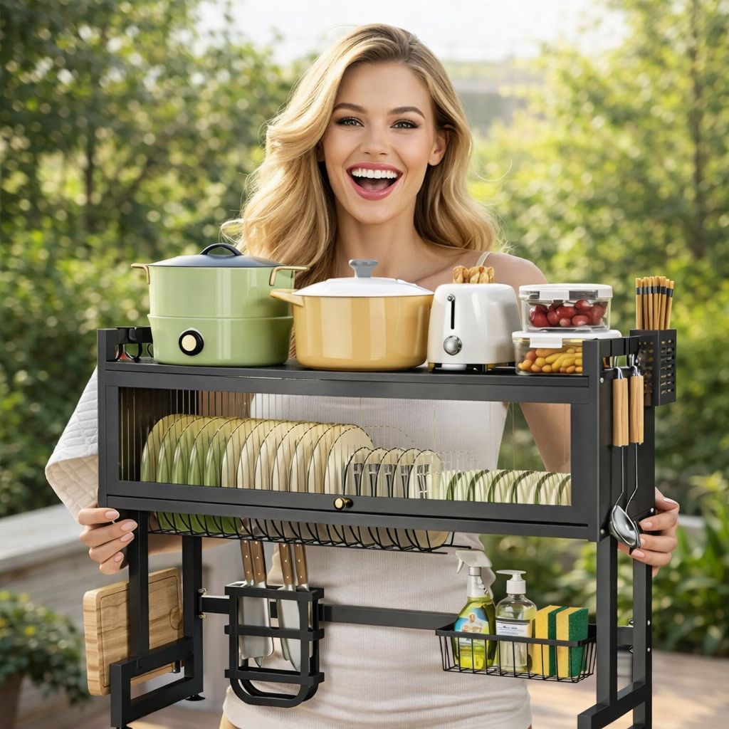 Escurridor De Platos Multifuncional : Ahorra espacio y organiza tu cocina fácil