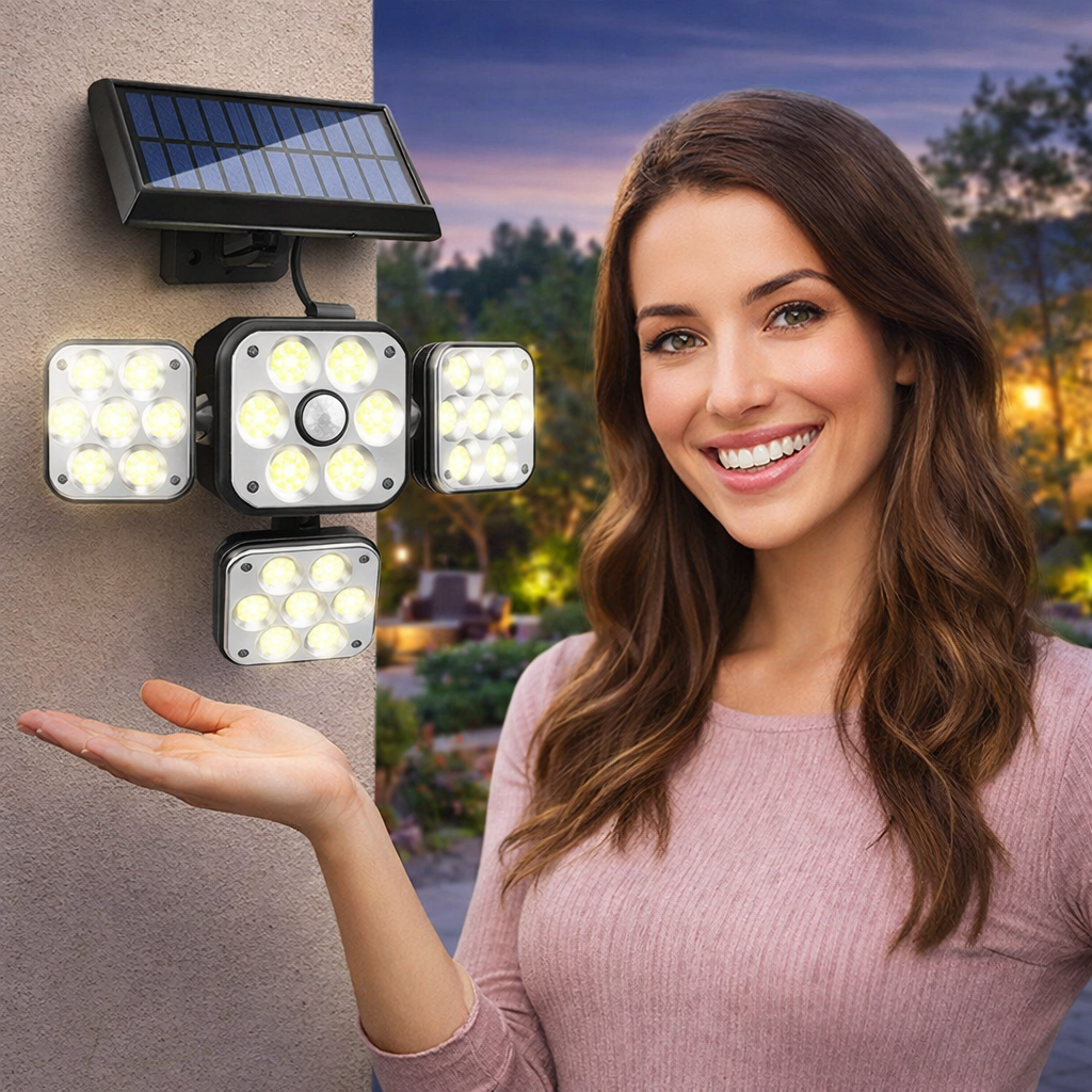 Lampara Solar Led : Iluminación exterior solar con sensor automático