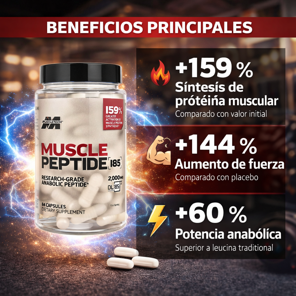 Muscle Peptide : Aumenta masa muscular y fuerza rápidamente
