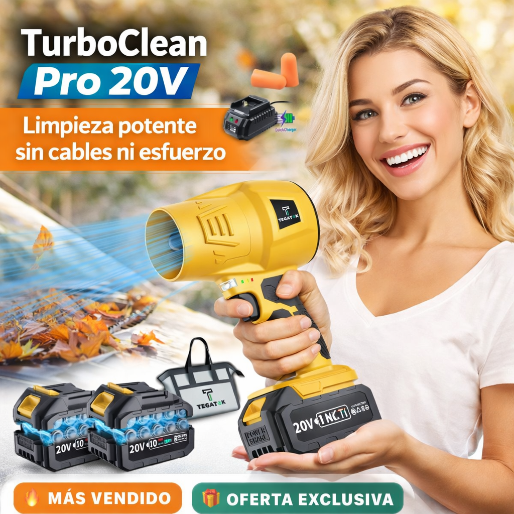 TurboClean Pro 20V : Limpieza potente sin cables ni esfuerzo