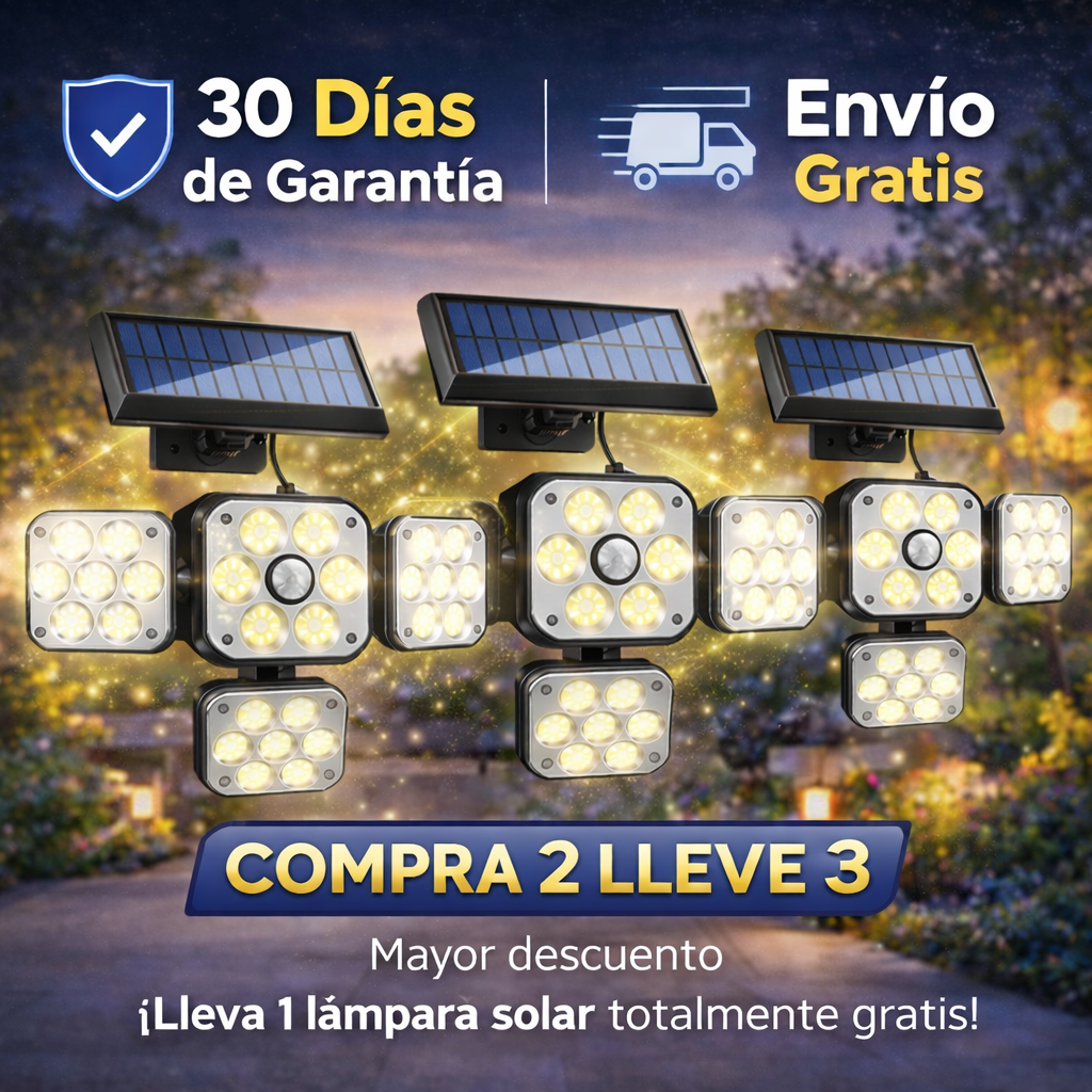 Lampara Solar Led : Iluminación exterior solar con sensor automático
